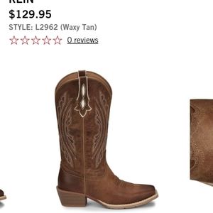 Used Justin's Gypsy Rein Boots Women's
